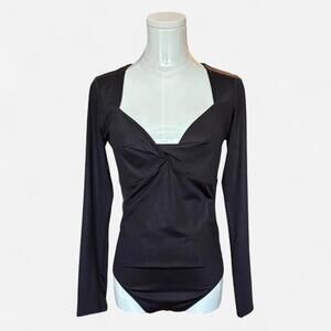 Express Body Contour Silky Twist Front Thong Bodysuit EXCELLENT CONDITION size M